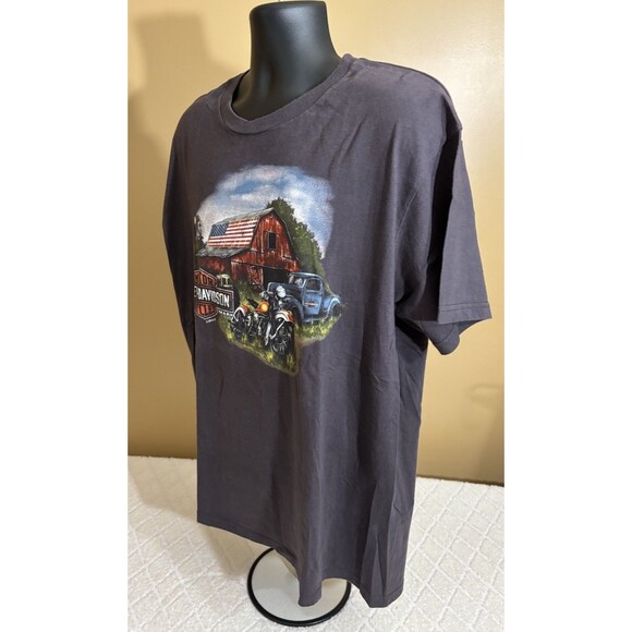 Vintage Harley Davidson USA Made Myrtle Beach SC 2 Sided Brown Tee Men’s XL - Picture 6 of 13